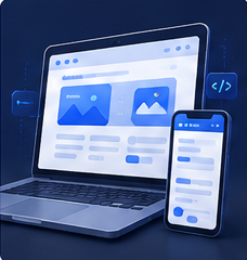 Web design and development service preview dashboard