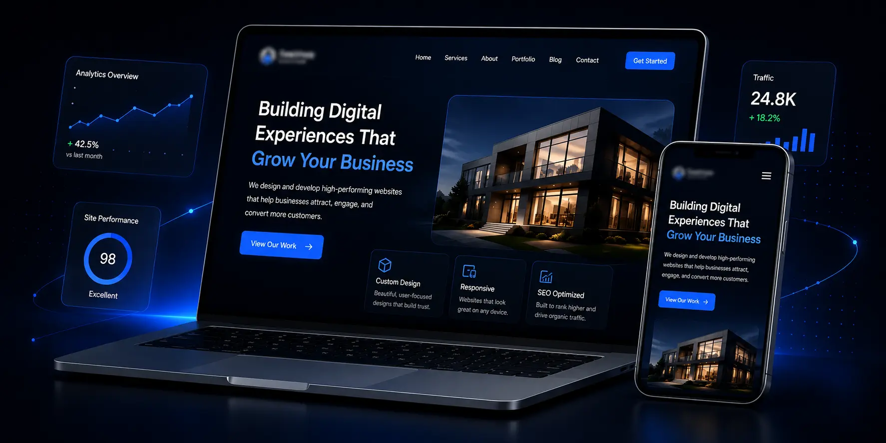 UpTrend Business Solutions Interface - Dark